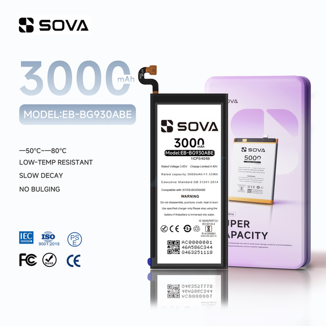 SOVA Original EB-BG930ABE Batteries for Samsung Galaxy S7 G930F Replacement Battery 3000mAh High Quality Mobile Phone Battery