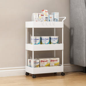 Étagère de rangement pour salle de bain, chariot étroit à 5 niveaux, autoportant, mobile, durable, rectangulaire, organisateur multi-niveaux pour toilettes et salle de bain - Product Image 4