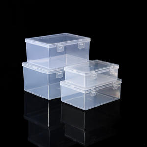 Boîte de rangement en plastique transparent avec couvercle, capacité de 1L, organisateur de bureau rectangulaire pour bijoux, présentoir d'échantillons, service à thé - Product Image 3