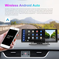 10.26 "sans fil Carplay & Android Auto Smart Monitor avec commande vocale Transmetteur FM Bluetooth Mirrorlink Multimédia
