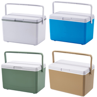 Glacière 9L pour 15 canettes, glacière portable en plastique rigide pour le camping en plein air, cadeau promotionnel d'entreprise, glacière avec logo personnalisé