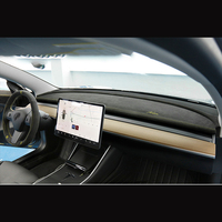 Couvre-tableau de bord italien pour Tesla Model 3 Model Y 2016-2022 noir de luxe, coussin pare-soleil, tapis, accessoires de voiture, modification