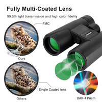 8x42 HD potente telescopio binocular compacto plegable binoculares adultos ventas para acampar al aire libre senderismo Observación de Aves caza