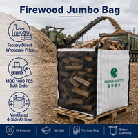 Sacs de grande capacité pour le stockage du bois de chauffage, 2000 kg, ventilés, sacs FIBC jumbo, robustes, traités anti-UV, réutilisables, pour approvisionnement en vrac, Saco De Lena