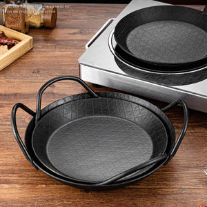 Poêle à frire de 20-26 cm en fonte pour la cuisine domestique, poêle à <span class=keywords><strong>paella</strong></span>, pot à fruits de mer avec double anse - Product Image 6