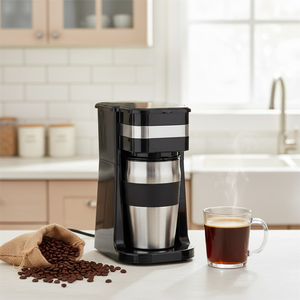 <span class=keywords><strong>Cafetera</strong></span> Eléctrica Moderna de Una Taza con 1 Taza de Viaje de 420 ml de Capacidad para Uso Doméstico - Product Image 3
