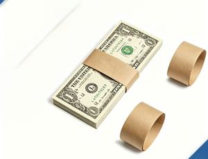 Bandes adhésives en papier kraft pour billets de banque, 32x203mm, 100 pièces, pour l'envoi postal et la gestion du trésor - Product Image 5