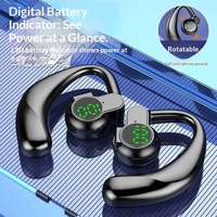 Nuevos Auriculares Bluetooth con Gancho para la Oreja, Sonido Estéreo de Alta Fidelidad, Estilo Deportivo y Profesional, Ultra Larga Duración en Espera, Universales para Todos los Teléfonos