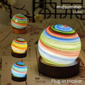 <span class=keywords><strong>Lampe</strong></span> <span class=keywords><strong>de</strong></span> <span class=keywords><strong>chevet</strong></span> USB boule <span class=keywords><strong>de</strong></span> cristal système solaire 3D avec veilleuse LED Galaxy Light Base en bois pour chambre veilleuse <span class=keywords><strong>de</strong></span> décembre - Product Image 5