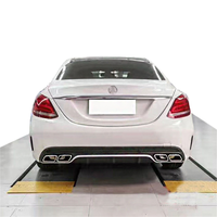 Kit d'échappement arrière avec calandre de pare-choc avant, pour benz C200 C260 C300 (2015 — 2018), système mis à niveau vers C63 AMG