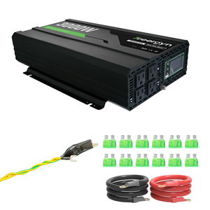 Inversor de Onda Sinusoidal Pura de 3000W, Pico de 6000W, con APP para Food Truck, Cafetera, Starlink, Vivienda en RV, DC 12V 24V - Product Image 5