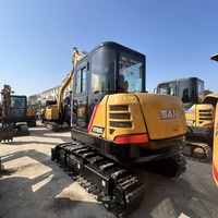 Mini-pelleuse SANY SY60C d'occasion prête à être expédiée, 6 tonnes, moteur Yanmar, pompe hydraulique, système d'origine, faible nombre d'heures de fonctionnement, pour travaux d'aménagement paysager