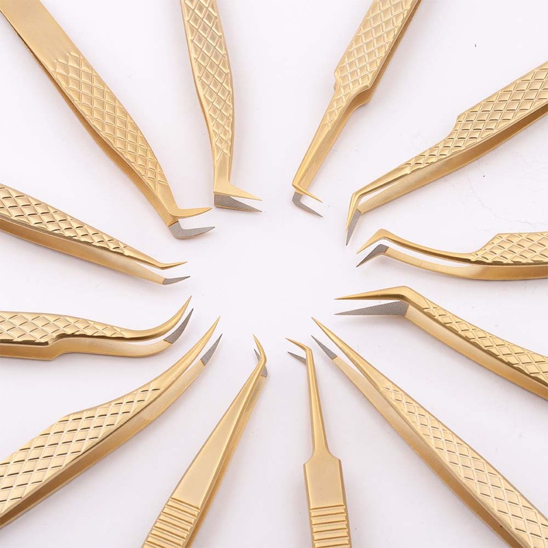 Professional Diamond Grip Lash Tweezers Private