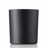 Vente chaude 8oz noir mat luxe parfumé parfum pots de bougie bocaux en verre pour la fabrication de bougies avec couvercle et boîte d'emballage unique