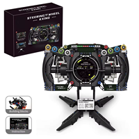 Simulador de Carreras de Autos Deportivos, Volante, Bloques de Construcción, Modelo MOC, Tablero Interactivo con Control por Aplicación, Regalo de Navidad