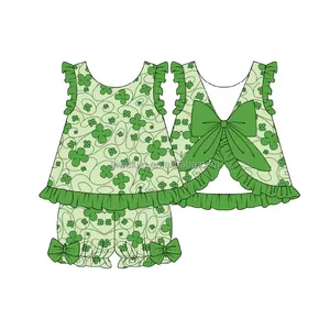 Patrick Set Pakaian Anak Perempuan Balita, Set Pakaian Bayi Butik Musim Panas