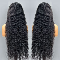 Proveedor de Pelucas de Cabello Humano Alibaba, Peluca de Cabello Ondulado Profundo con Frente de Encaje 13x6, Alta Densidad, Encaje HD Transparente, Peluca Rizada con Frente de Encaje
