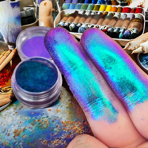 SH alta pureza Arco Iris camaleón pigmento resina epoxi coche <span class=keywords><strong>pintura</strong></span> y maquillaje de uñas suministros acuarela Spray polvo al por mayor - Product Image 3