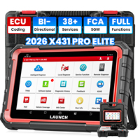 Herramienta de Diagnóstico Automotriz LAUNCH X431 PRO ELITE, Escáner OBD2 de Sistema Completo, Pantalla Táctil LCD Android, Codificación ECU