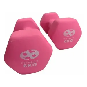 Coppia If-MN6 infinita di manubri in Neoprene da 6 kg per Home Gym Fitness personalizzabile in acciaio e ghisa con funzione bracci del corpo - Product Image 1