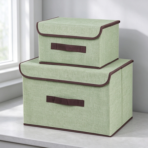 <b>Collapsible</b> Large-Capacity Fabric <b>Storage</b> <b>Box</b>/Bin – Non-Woven Organizer for Clothes and Wardrobes - Product Image 1