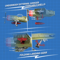 Ensemble de blocs de construction de modèle d'avion de chasse militaire P-47 de la Seconde Guerre mondiale CAYI, jouets militaires, équipement militaire, blocs de construction MOC, jouet en briques pour enfants