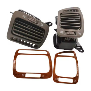 Grilles d'aération avec autocollants imitation bois pour Land Cruiser 98-07 LC100, côté conducteur et passager, en matériau ABS, installation par ruban adhésif - Product Image 1