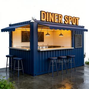 Bar Contemporáneo Prefabricado en Contenedor de Envío de 40 pies con Cocina Totalmente Equipada y Cafetería para Uso en Exteriores - Product Image 2