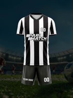 Uniforme de football américain noir et blanc à rayures, maillots de football vintage classiques unisexes, maillot de football rétro imprimé, short personnalisé