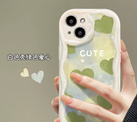 Coque de téléphone portable en TPU pour iPhone 6 7 8 Xs Max 11 12 13 14 Pro Max, style couple mignon, design cœur adorable