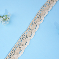 Vente en gros de nouveaux rideaux en dentelle de fil de coton dentelé simple face en peluche accessoires vestimentaires décoratifs dentelle au crochet personnalisée
