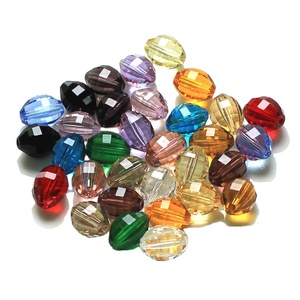 Perles en verre ovales synthétiques à trou droit en gros pour la fabrication <span class=keywords><strong>de</strong></span> bijoux DIY, bracelets - Product Image 2