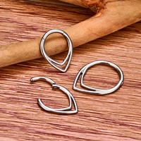 Anneau clicker articulé en titane ASTM F136 G23 16G pour piercing de nez, septum, tragus, cartilage, hélix, bijou corporel
