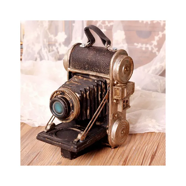 바람 복원 고대의 창조적 인 선물 오래된 카메라 오래된 수지 홈 장식 공예품