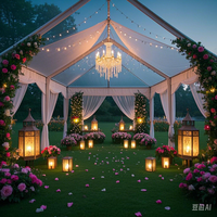 300 personnes grand chapiteau de luxe géodésique glamping Igloo dôme tente d'exposition commerciale pour les événements fête de mariage