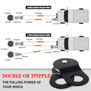 Tham Vọng 8t nhiệm vụ nặng nề off-road phụ kiện tời phục hồi <span class=keywords><strong>snatch</strong></span> khối ròng rọc tăng gấp đôi công suất tời của bạn - Product Image 6