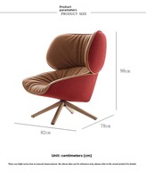 Fauteuil lounge en bois massif de style nordique, fauteuil d'appoint moderne du milieu du siècle pour projets hôteliers de luxe et villas, mobilier de qualité professionnelle