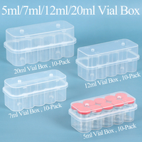 SUNSHING Étui de rangement personnalisé transparent en PP pour flacons de 3 ml, support à 1 compartiment pour flacons de peptides, insuline, vaccins et support à 3 compartiments pour flacons de médicaments