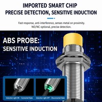 Sensor Proximitas Induktif Silinder Pendek WTX, Sensor Proximitas Silinder Logam untuk Mengindeteksi Objek