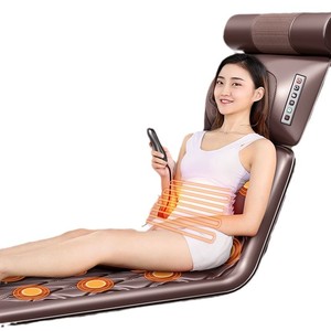 Massage Mattress Full Body <b>Electric</b> Kneading Vibration Heat Therapy Infrared Massage <b>Pad</b> For Home Use Brown Luxury Version - Product Image 5