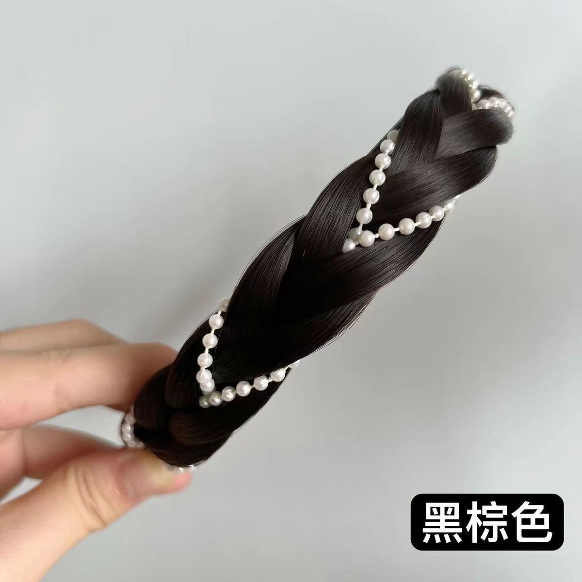 Bandeau de perles [marron/noir]