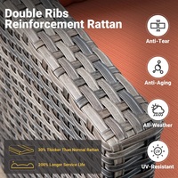 Hot Seller Rattan Sofa Sessel Patio Garten Sets Gartenmöbel Set Terrasse Balkon Hinterhof Outdoor Living Seating Group