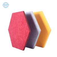 Panneaux acoustiques ronds décoratifs modernes, gris vert, feutre polyester absorbant le son, carreaux muraux en PET