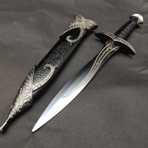 ชุดเกราะดาบโลหะแบบสั้นสั้นสั้นสั้นขนาดเล็กอุปกรณ์เสริมเกราะแหวนลอร์ดแกะสลักแกะสลักดาบมีหนามเล็ก - Product Image 1