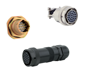 Connecteur de la série MIL 851-06RC12-10P50, 10 contacts, alliage d'aluminium, mâle, borne à sertir, fiche - Product Image 1