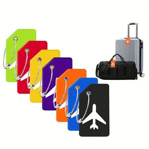 Customgift Heat Transfer Double Sided PVC White Blank Silicone Luggage Sublimation Tags with Strap - Product Image 1