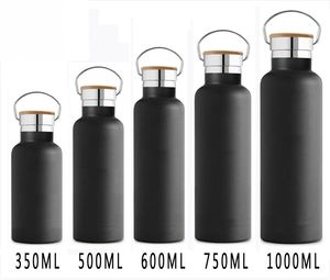 <b>Hot</b> New Novelty Customized Branded logo Sport <b>Drink</b> Double Walled Stainless Steel Water Bottle With Bamboo Lid - Product Image 2