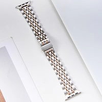 Bracelets de montre intelligents professionnels en métal tendance, vente chaude, pour montres de 38mm, 40mm, 41mm, 42mm, 44mm, 45mm, en acier inoxydable 304