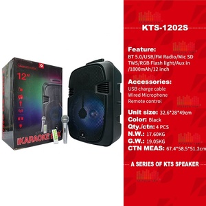 Altavoz Inalámbrico Kts de 12 Pulgadas, Karaoke, USB, TF, FM, TWS, Equipo de Sonido DJ, Altavoz Amplificado, <span class=keywords><strong>Partybox</strong></span> Kts-1202s - Product Image 2