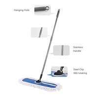 Serpillère industrielle lavable en microfibre de coton Ecoclean 16 pouces (40 cm) pour le nettoyage des grandes surfaces, vente en gros